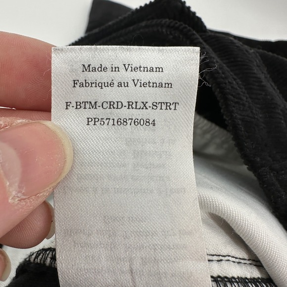 Everlane Baby Cord Relaxed Straight Leg Pant Black High Rise Sze 4 F-BTM-CRD-RLX - Picture 6 of 9